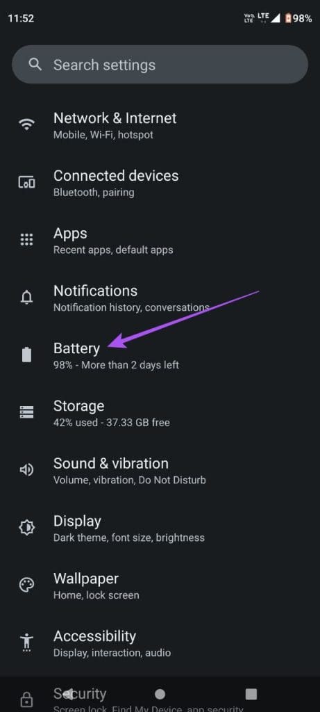 battery settings android 1