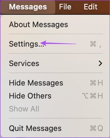 settings messages mac