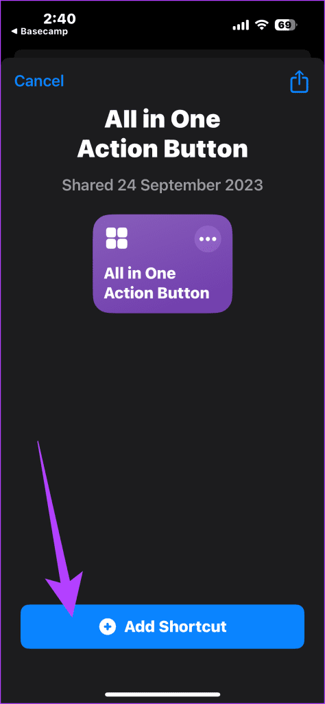 26. set it up as the default shortcut from the Action Button settings