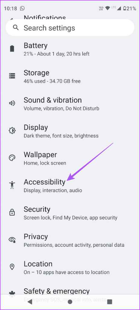 accessibility settings android 1