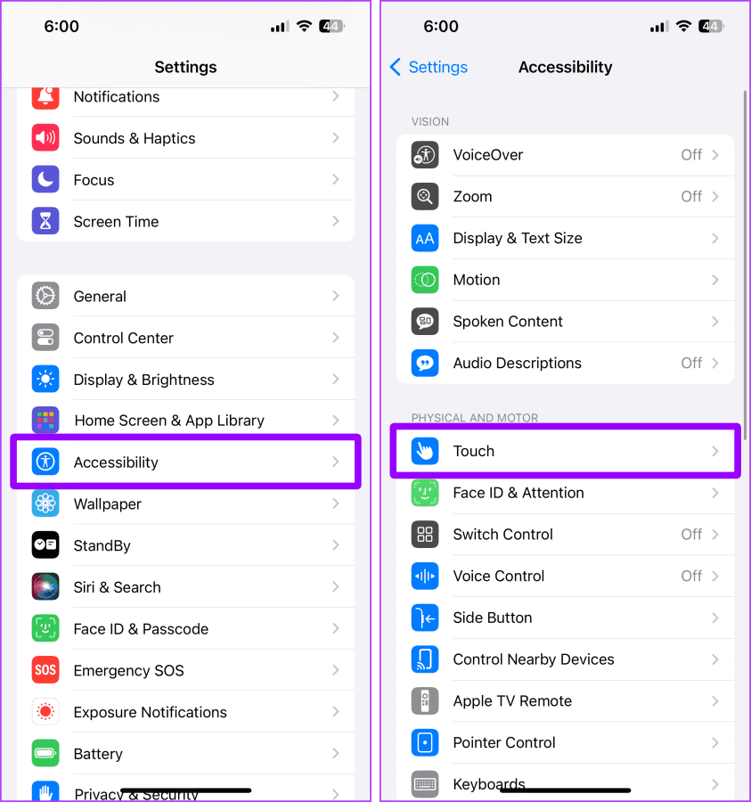 Accessibility Settings iPhone 8