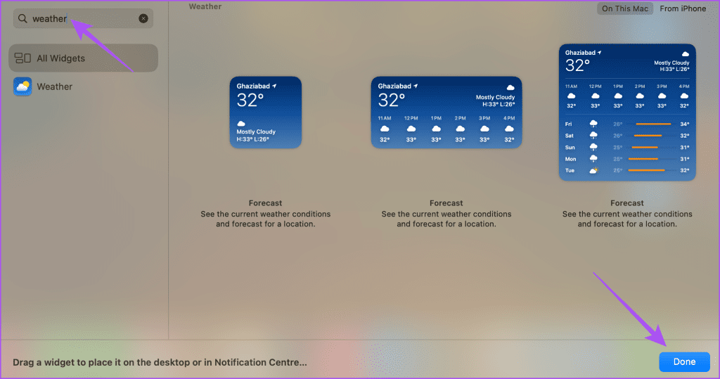 add weather widget to mac