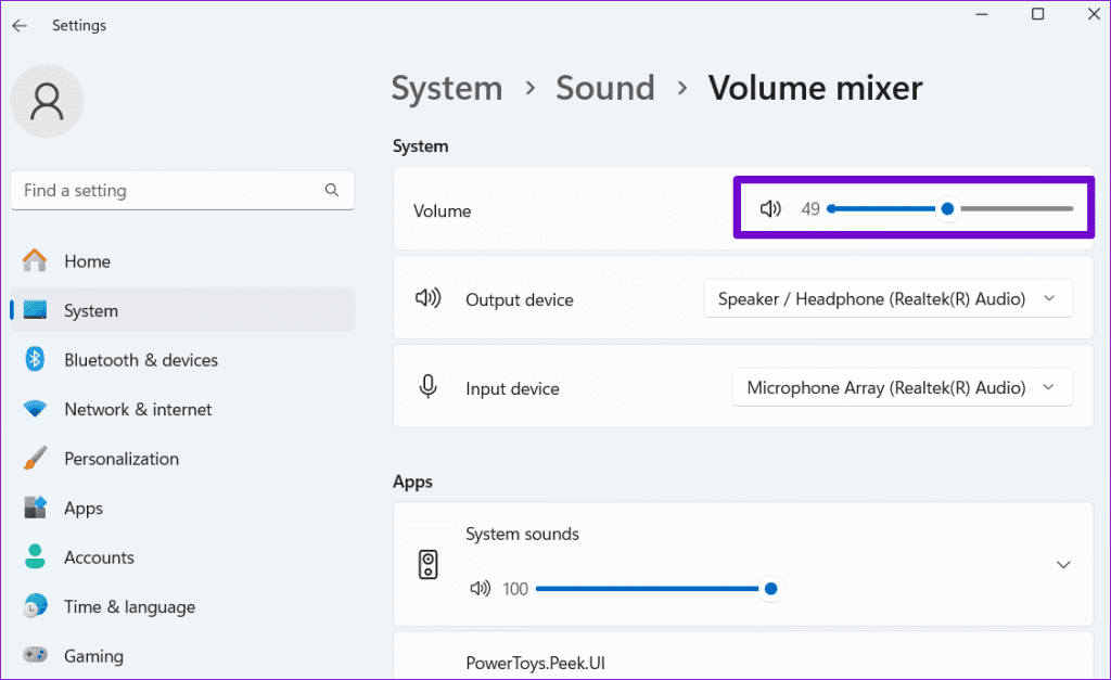 Adjust Volume on Windows