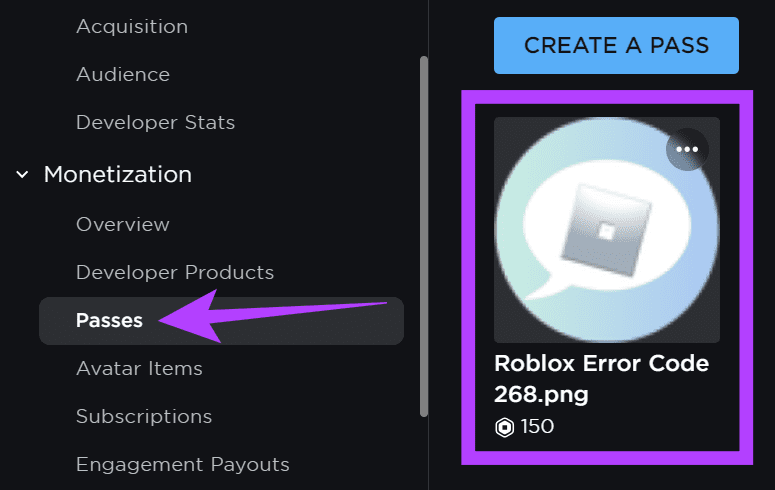 Choose the Passes and then select the Pass you want to edit