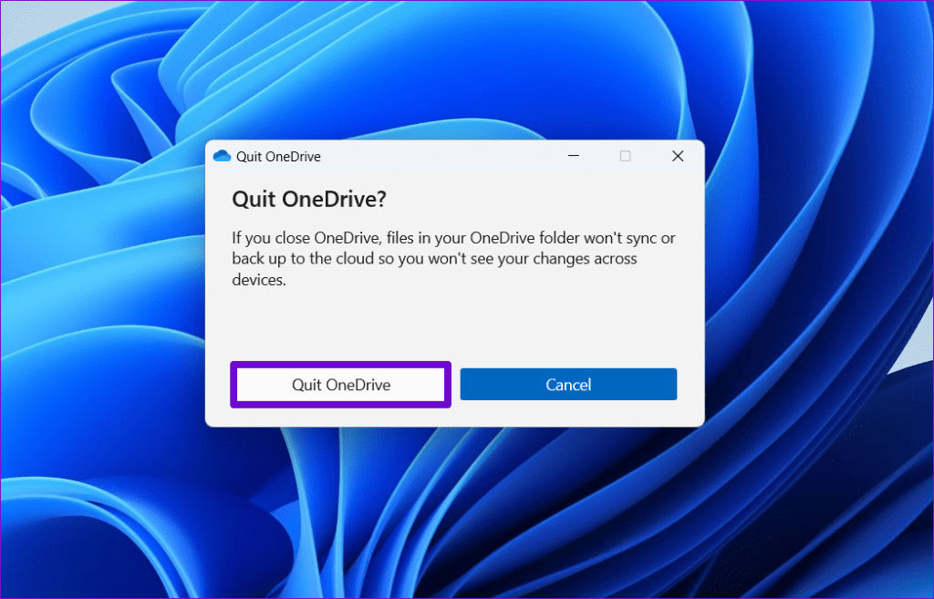 Close OneDrive
