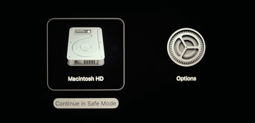 continue in safe mode mac 2