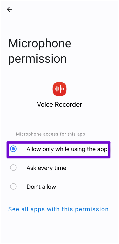 Enable Microphone Access for Voice Recorder App