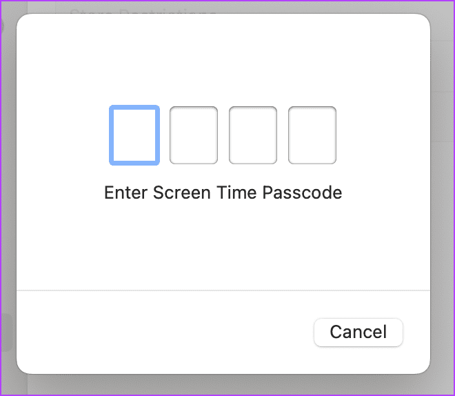 Enter the Screen Time Passcode