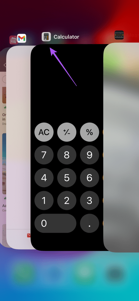 force quit calculator app iphone