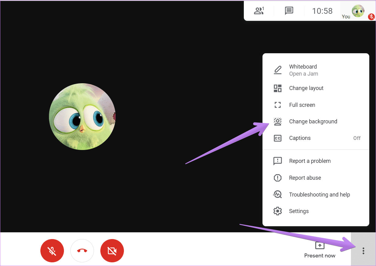 How to change background in google meet 5