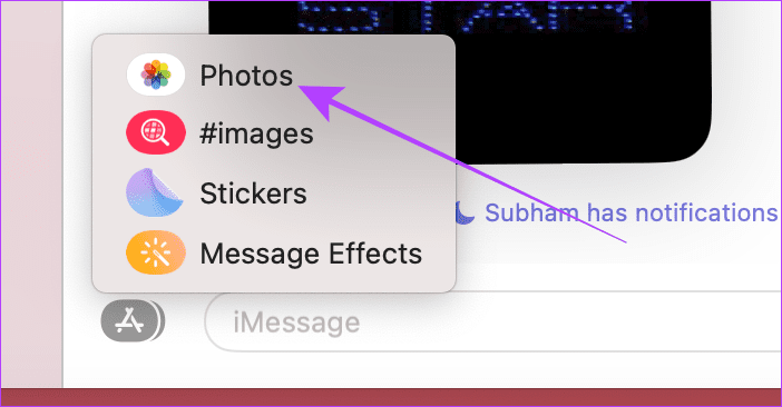 iMessage Apps List on Mac