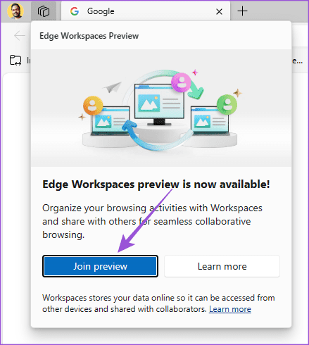 join preview workspaces edge browser