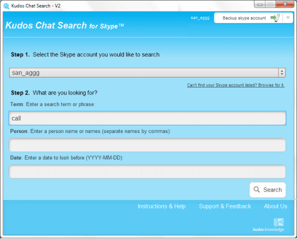 Kudos Chat Search
