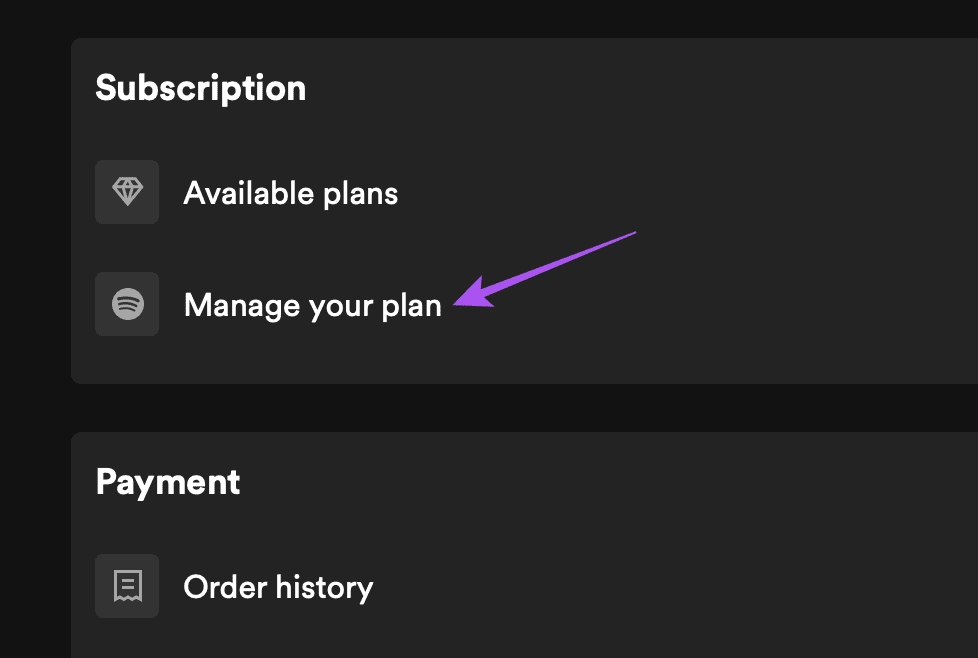 manage your plan spotify 
