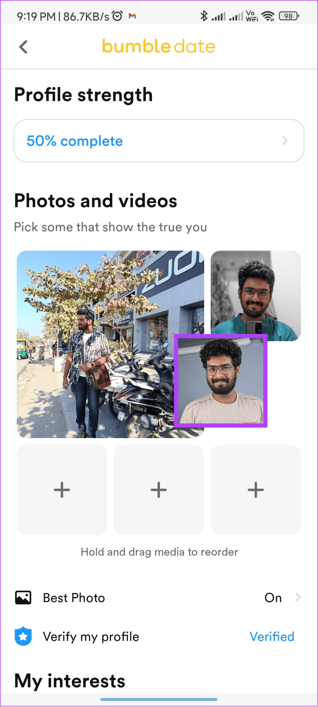 move the image according to your choice