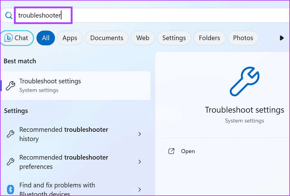 open BITS troubleshooter