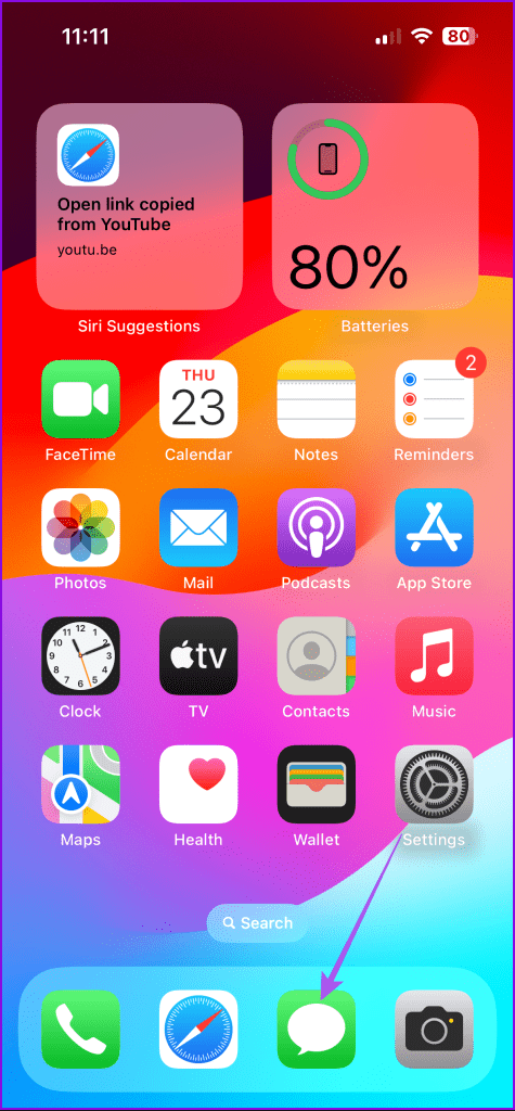 open messages app iphone