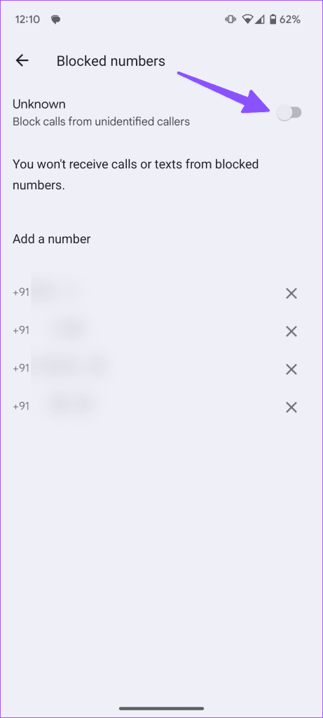 Receiving Calls From Blocked Numbers on Phone