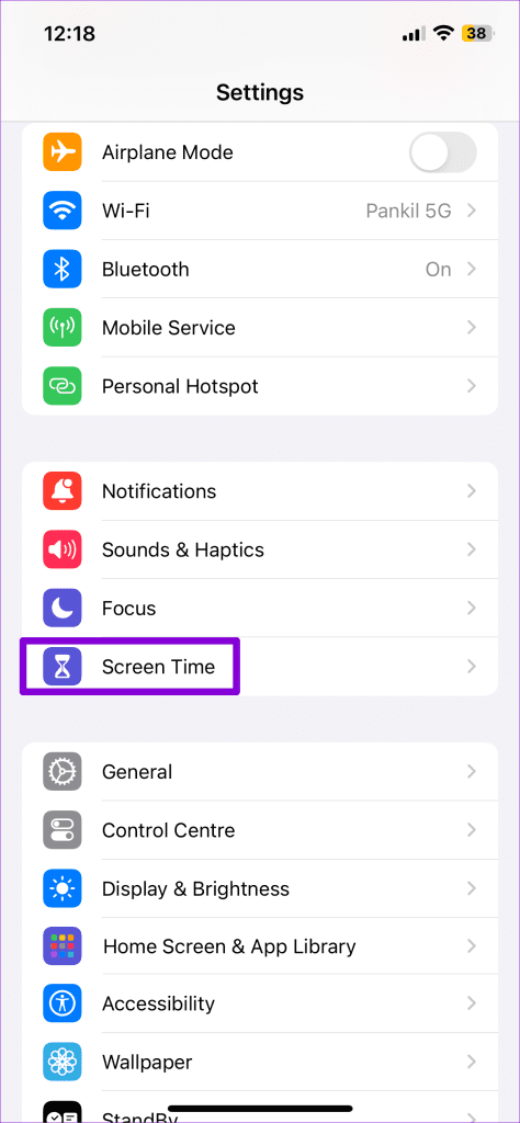 Screen Time on iPhone 5
