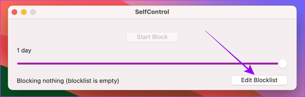 SelfControl App for Mac
