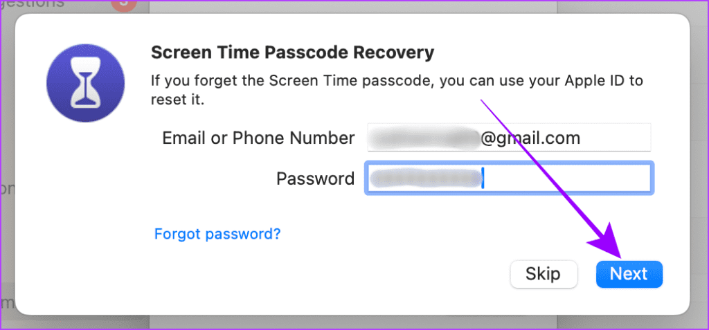 Set Up Recovery for Screen Time Passcode on Mac