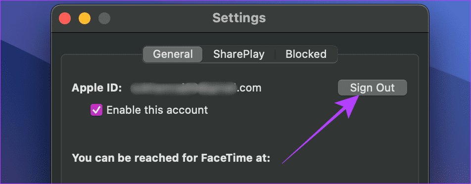 Sign Out of your Apple ID in FaceTime
