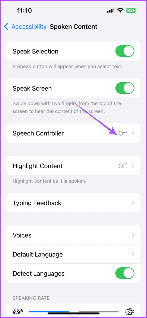 speech controller iphone