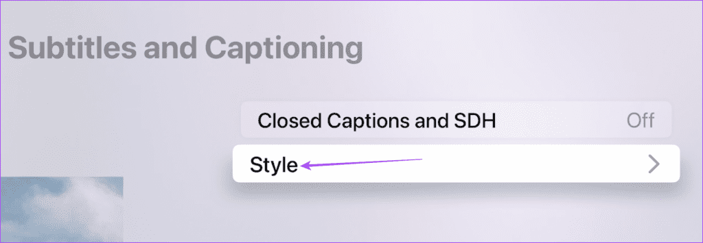 subtitle style settings apple tv