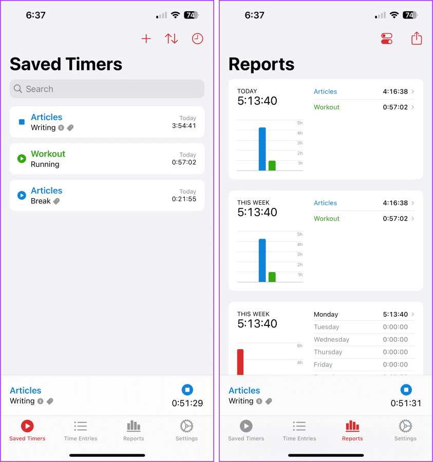 Timery Time Tracking App 1