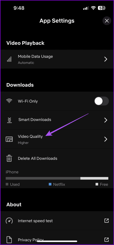 video quality settings netflix